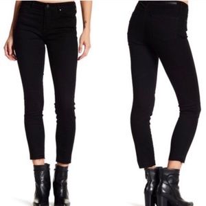 Articles Of Society Black Raw Hem Ankle Jeans